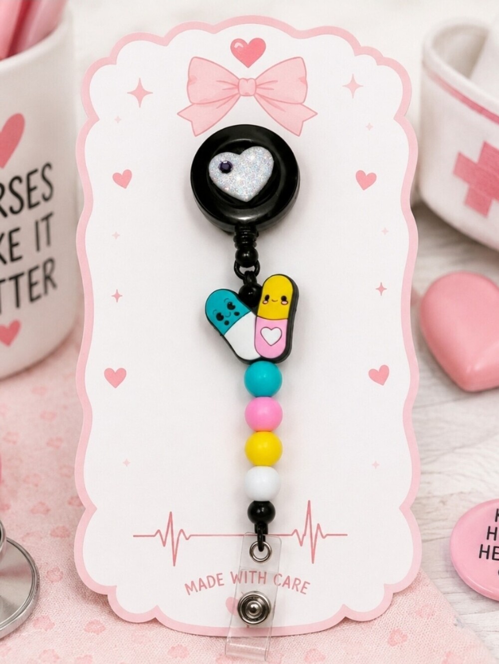 Nurse Doctor Pharmacy Retractable Lanyard Cardholder ID Badge